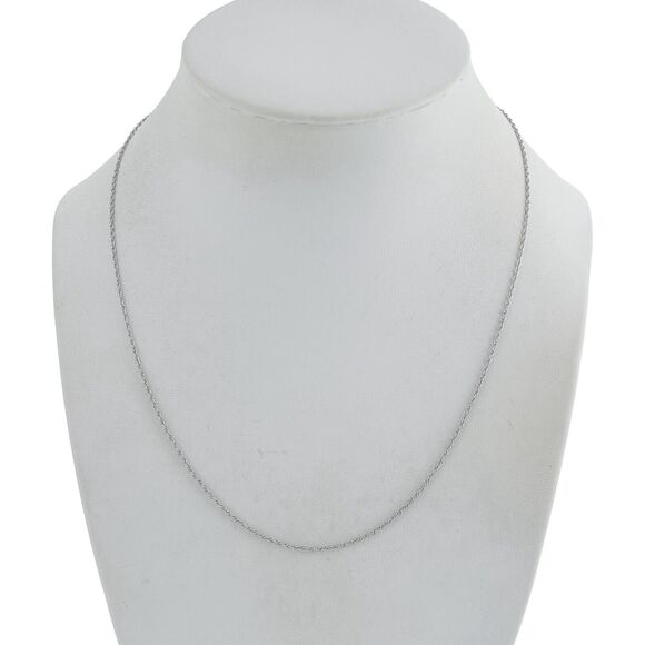 Vintage Sterling Silver 925 1mm Rope Chain Necklace 18" - Picture 1 of 3